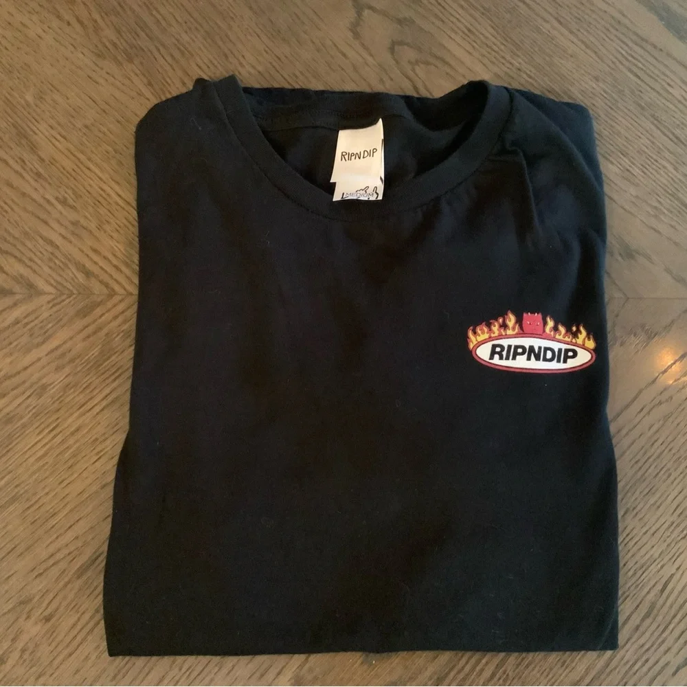 Ripndip Black Tee with Logo - Picture 4 of 4